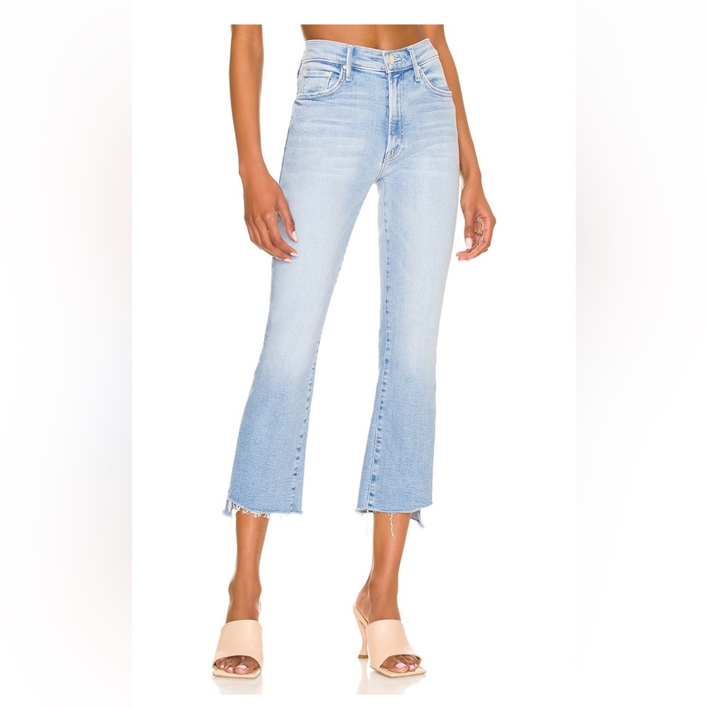 MOTHER Blue Flare Wide Leg Denim